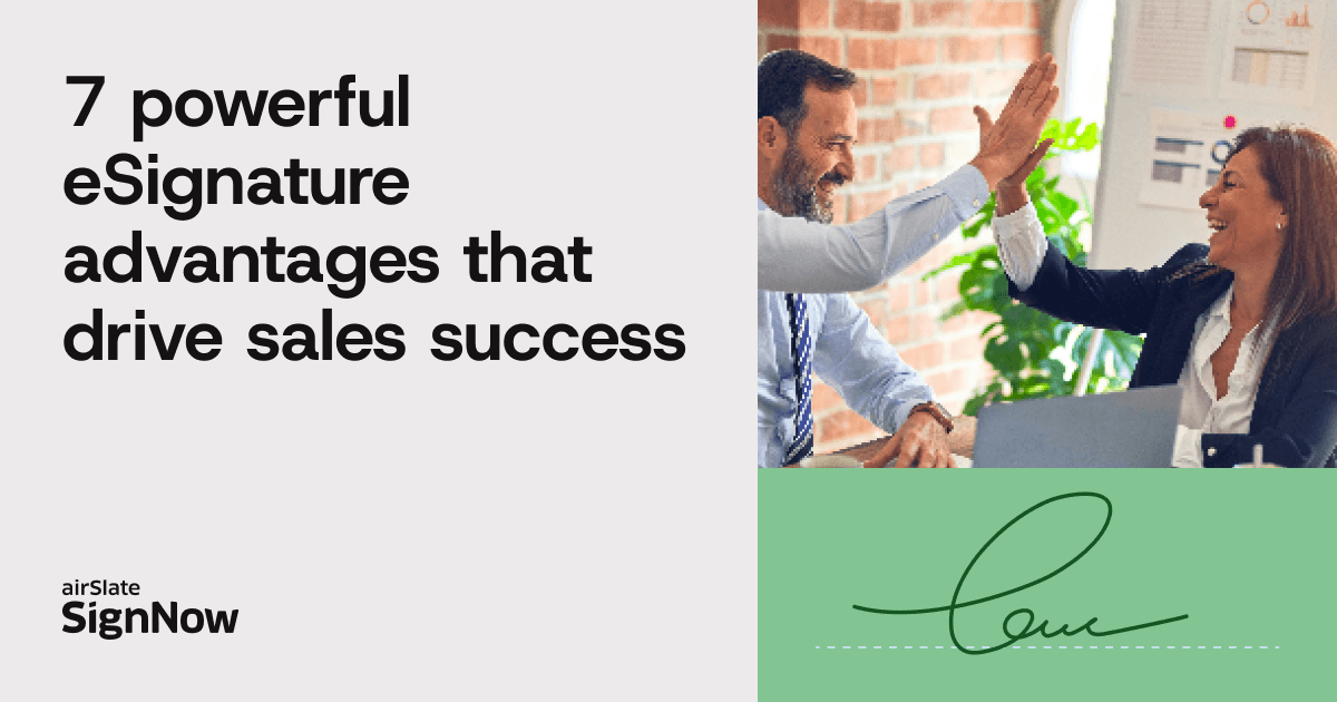 Read the article to discover the seven key advantages of electronic signatures that drive success in sales.